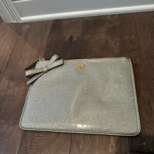 kate spade Silver Glitter Clutch